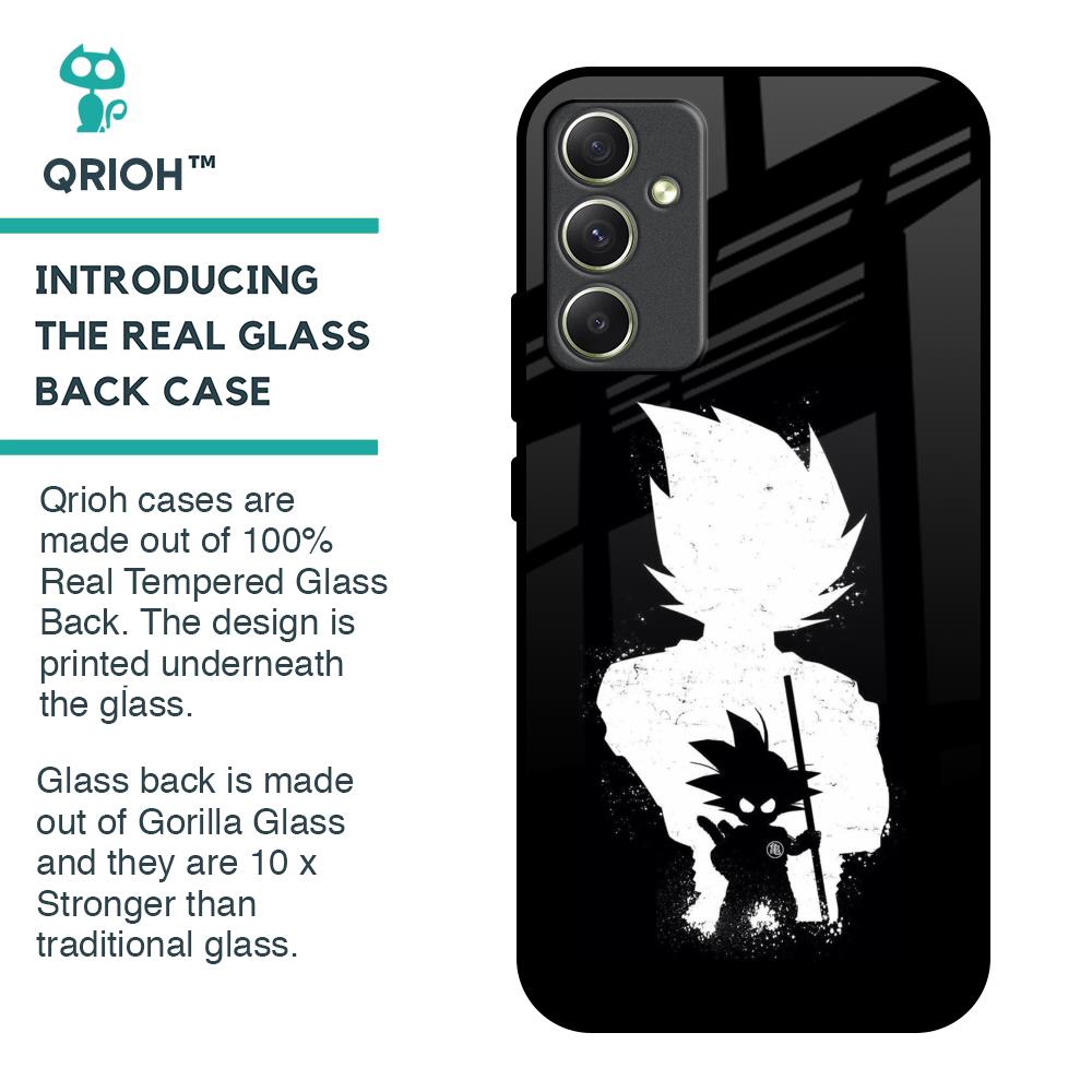 Monochrome Goku Glass Case for Samsung Galaxy A34 5G