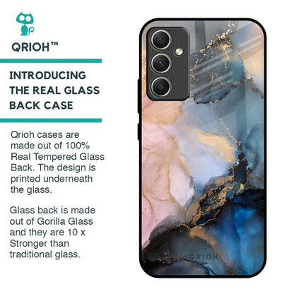 Marble Ink Abstract Glass Case for Samsung Galaxy A34 5G