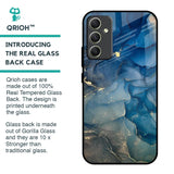 Blue Cool Marble Glass Case for Samsung Galaxy A34 5G