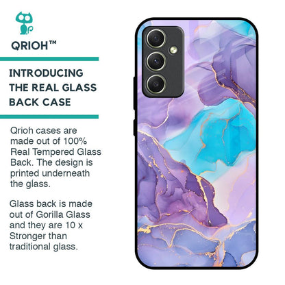 Alcohol ink Marble Glass Case for Samsung Galaxy A34 5G