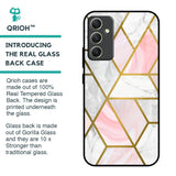 Geometrical Marble Glass Case for Samsung Galaxy A34 5G