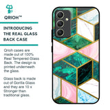 Seamless Green Marble Glass Case for Samsung Galaxy A34 5G