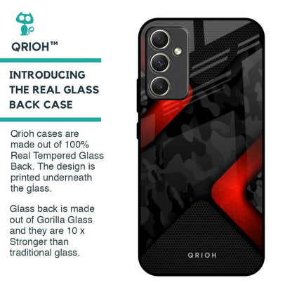 Modern Camo Abstract Glass Case for Samsung Galaxy A34 5G