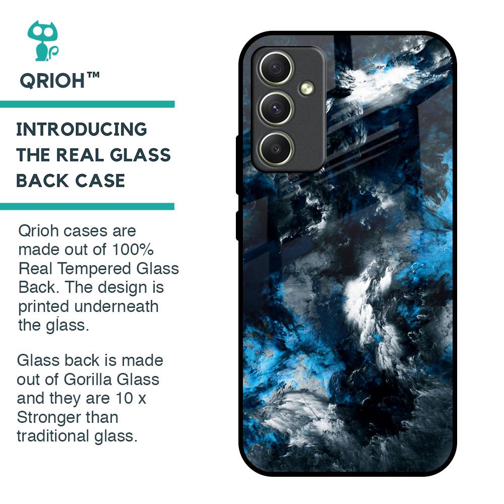 Cloudy Dust Glass Case for Samsung Galaxy A34 5G