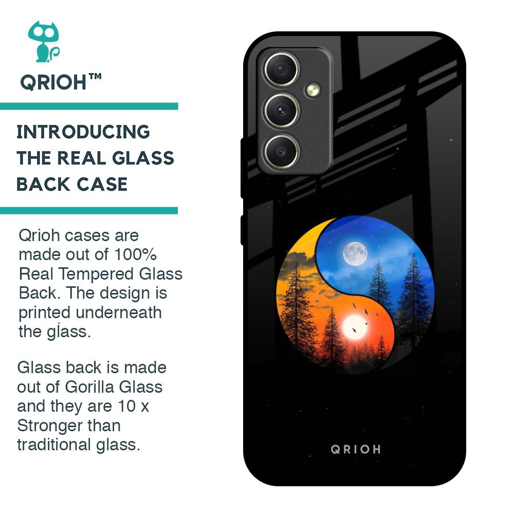 Yin Yang Balance Glass Case for Samsung Galaxy A34 5G