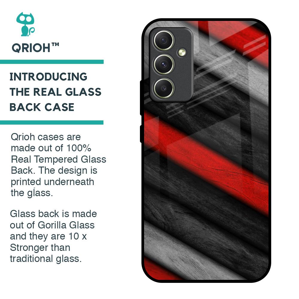 Soft Wooden Texture Glass Case for Samsung Galaxy A34 5G