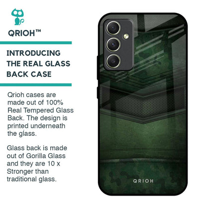 Green Leather Glass Case for Samsung Galaxy A34 5G