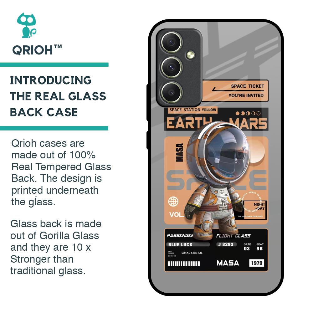 Space Ticket Glass Case for Samsung Galaxy A34 5G