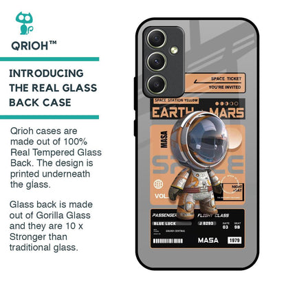 Space Ticket Glass Case for Samsung Galaxy A34 5G