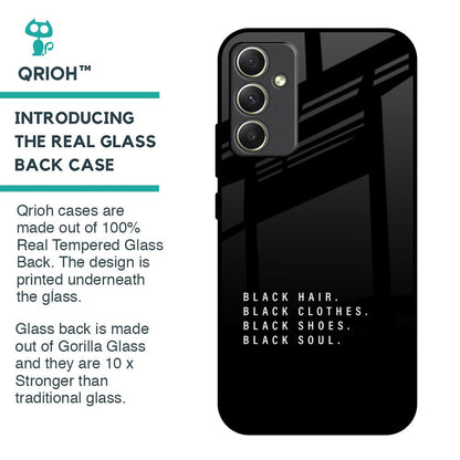 Black Soul Glass Case for Samsung Galaxy A34 5G