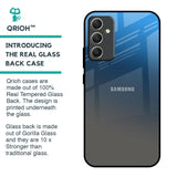 Blue Grey Ombre Glass Case for Samsung Galaxy A34 5G