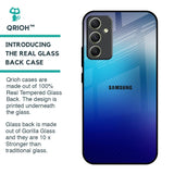 Blue Rhombus Pattern Glass Case for Samsung Galaxy A34 5G