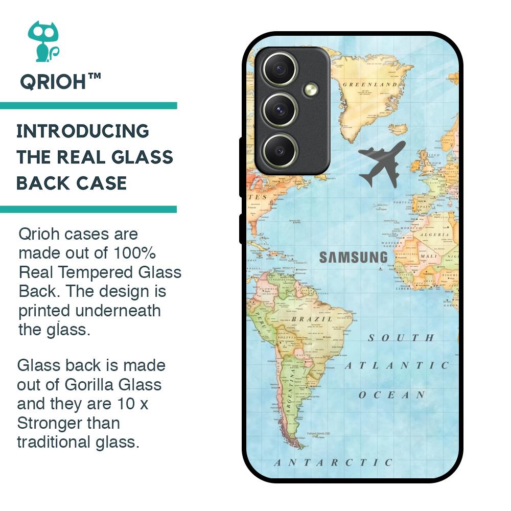 Fly Around The World Glass Case for Samsung Galaxy A34 5G