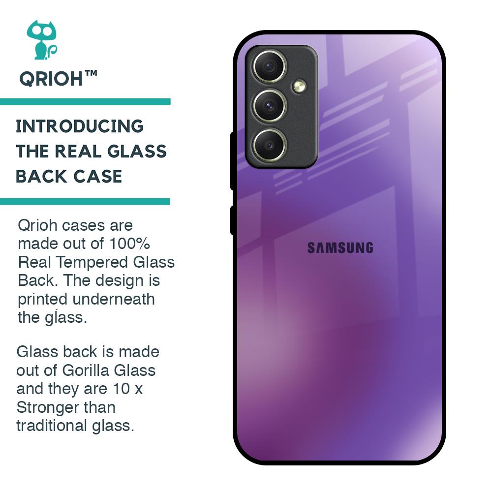 Ultraviolet Gradient Glass Case for Samsung Galaxy A34 5G