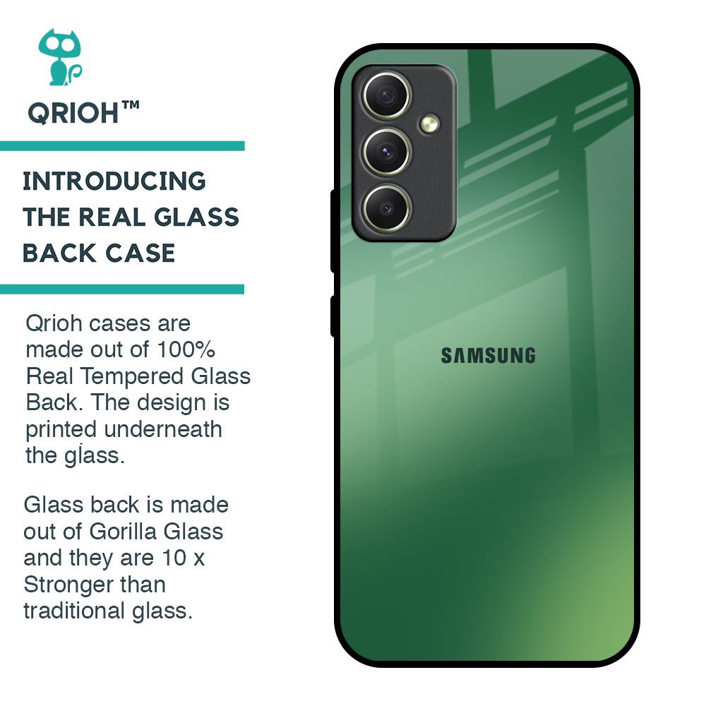Green Grunge Texture Glass Case for Samsung Galaxy A34 5G