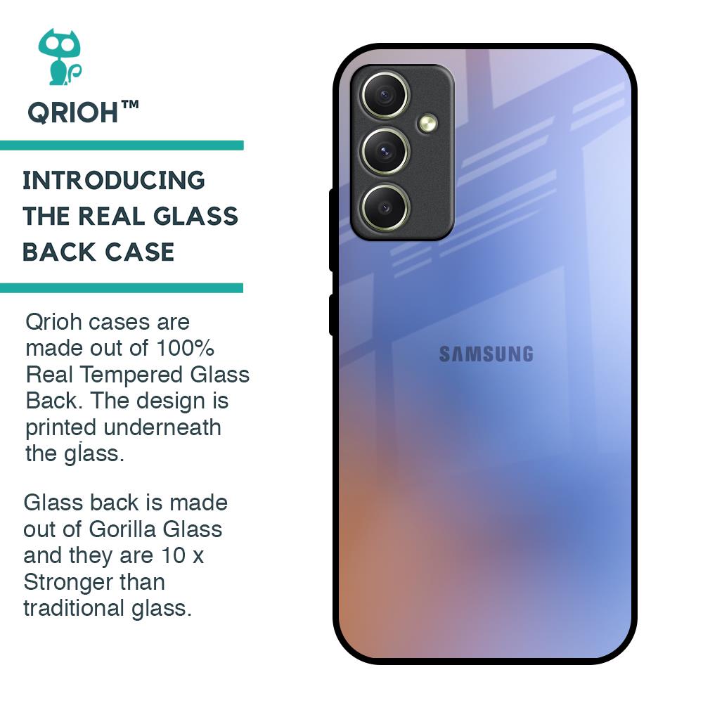 Blue Aura Glass Case for Samsung Galaxy A34 5G