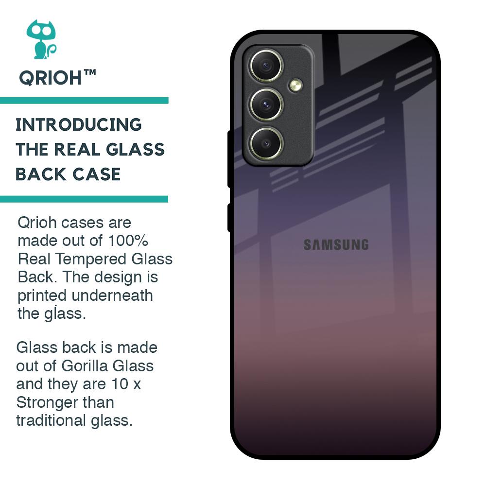 Grey Ombre Glass Case for Samsung Galaxy A34 5G