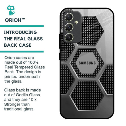 Hexagon Style Glass Case For Samsung Galaxy A34 5G