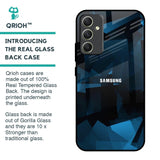 Polygonal Blue Box Glass Case For Samsung Galaxy A34 5G