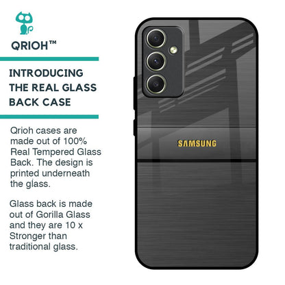 Grey Metallic Glass Case For Samsung Galaxy A34 5G