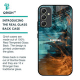 Golden Splash Glass Case for Samsung Galaxy A34 5G