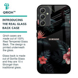 Tropical Art Flower Glass Case for Samsung Galaxy A34 5G