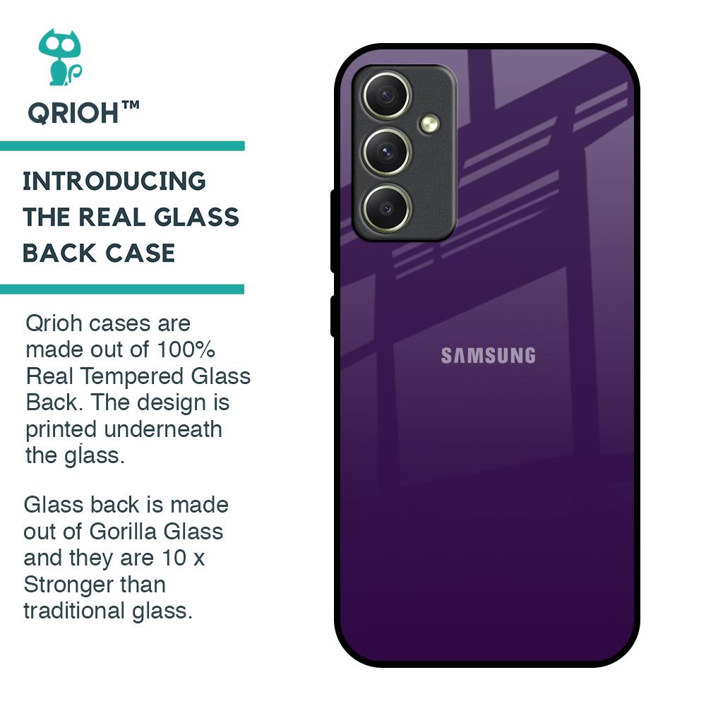 Dark Purple Glass Case for Samsung Galaxy A34 5G