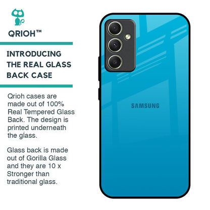 Blue Aqua Glass Case for Samsung Galaxy A34 5G