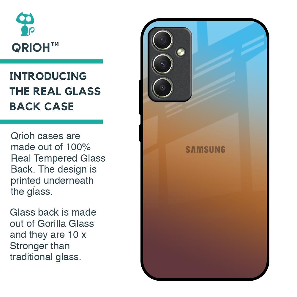 Rich Brown Glass Case for Samsung Galaxy A34 5G