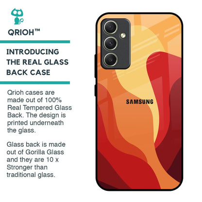 Magma Color Pattern Glass Case for Samsung Galaxy A34 5G