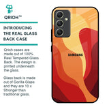 Magma Color Pattern Glass Case for Samsung Galaxy A34 5G