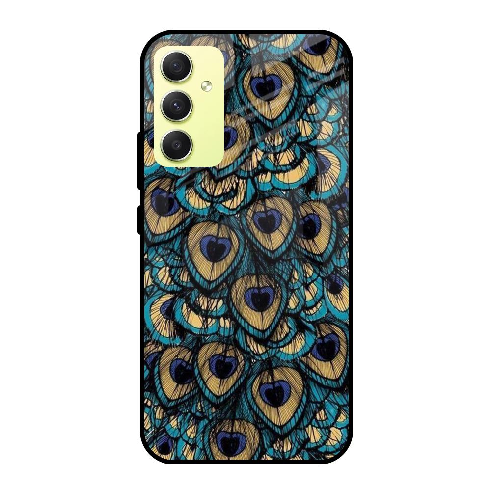 Peacock Feathers Samsung Galaxy A34 5G Glass Cases & Covers Online