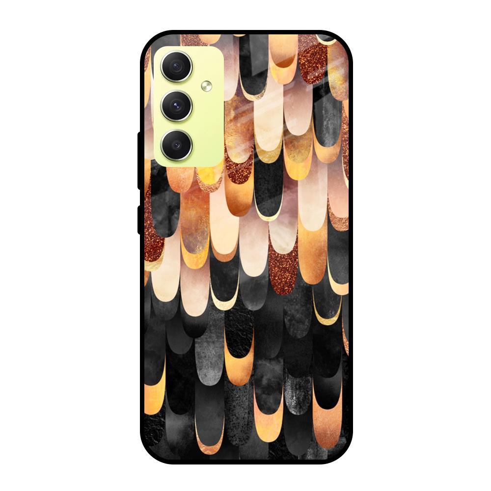 Bronze Abstract Samsung Galaxy A34 5G Glass Cases & Covers Online
