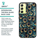 Peacock Feathers Glass case for Samsung Galaxy A34 5G