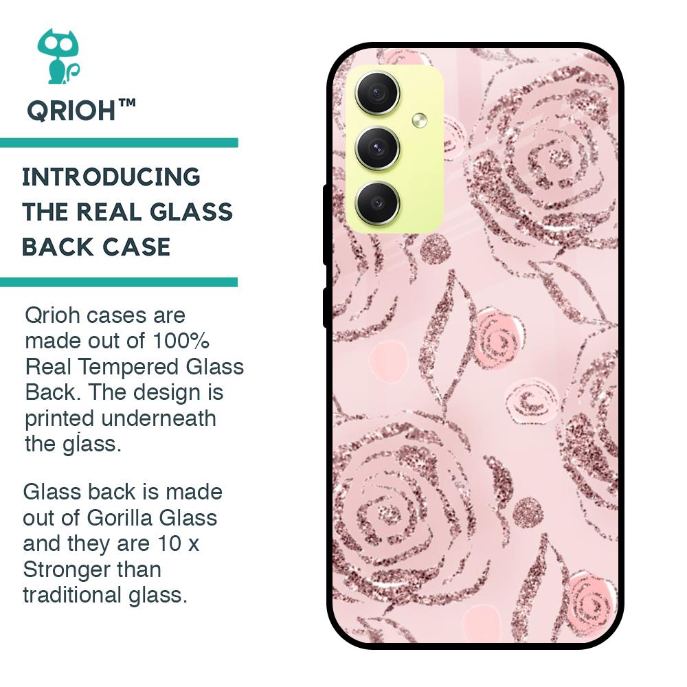 Shimmer Roses Glass case for Samsung Galaxy A34 5G