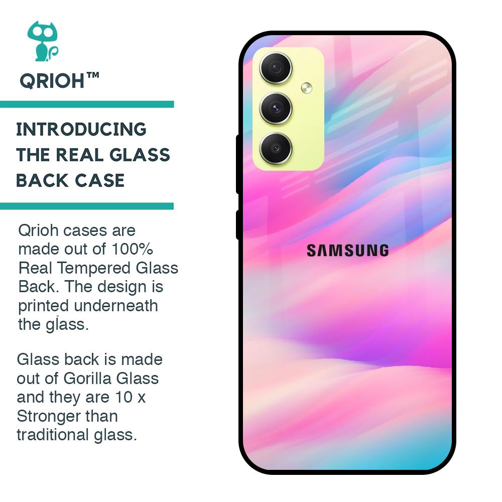 Colorful Waves Glass case for Samsung Galaxy A34 5G
