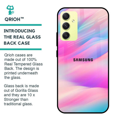 Colorful Waves Glass case for Samsung Galaxy A34 5G