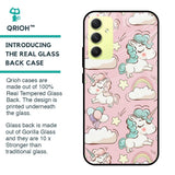 Balloon Unicorn Glass case for Samsung Galaxy A34 5G