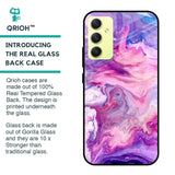 Cosmic Galaxy Glass Case for Samsung Galaxy A34 5G
