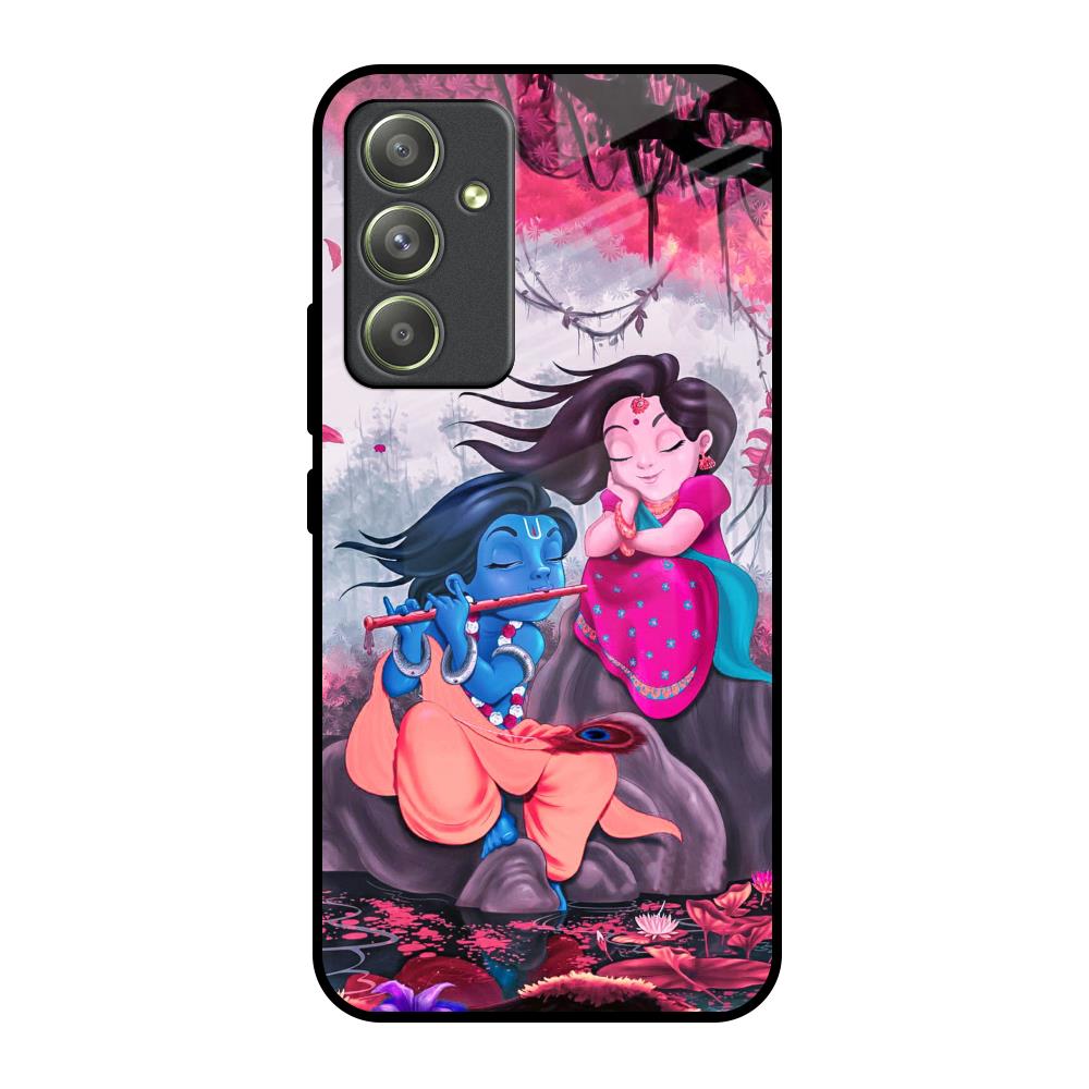 Radha Krishna Art Samsung Galaxy A54 5G Glass Back Cover Online
