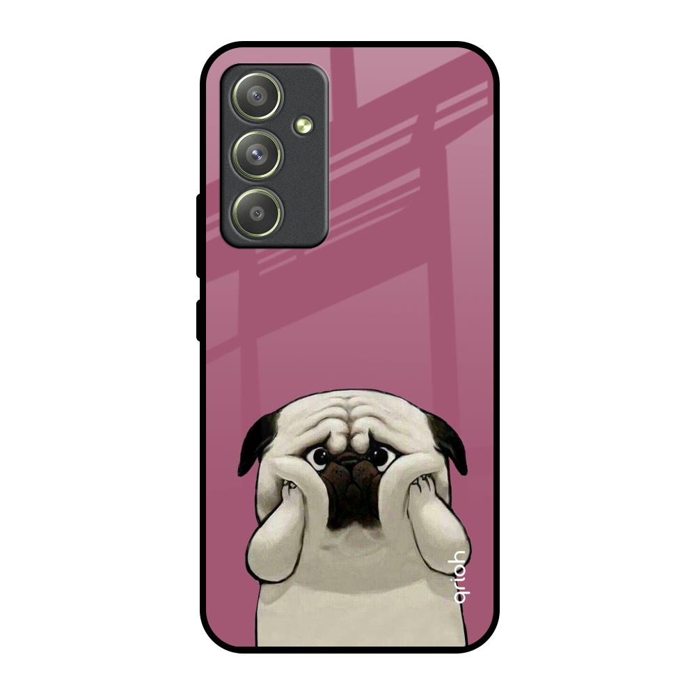 Funny Pug Face Samsung Galaxy A54 5G Glass Back Cover Online