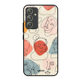 Abstract Faces Samsung Galaxy A54 5G Glass Back Cover Online