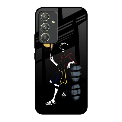 Luffy Line Art Samsung Galaxy A54 5G Glass Back Cover Online