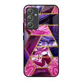 Electroplated Geometric Marble Samsung Galaxy A54 5G Glass Back Cover Online