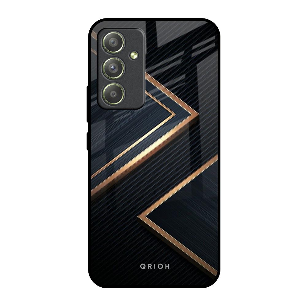 Sleek Golden & Navy Samsung Galaxy A54 5G Glass Back Cover Online
