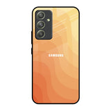 Orange Curve Pattern Samsung Galaxy A54 5G Glass Back Cover Online