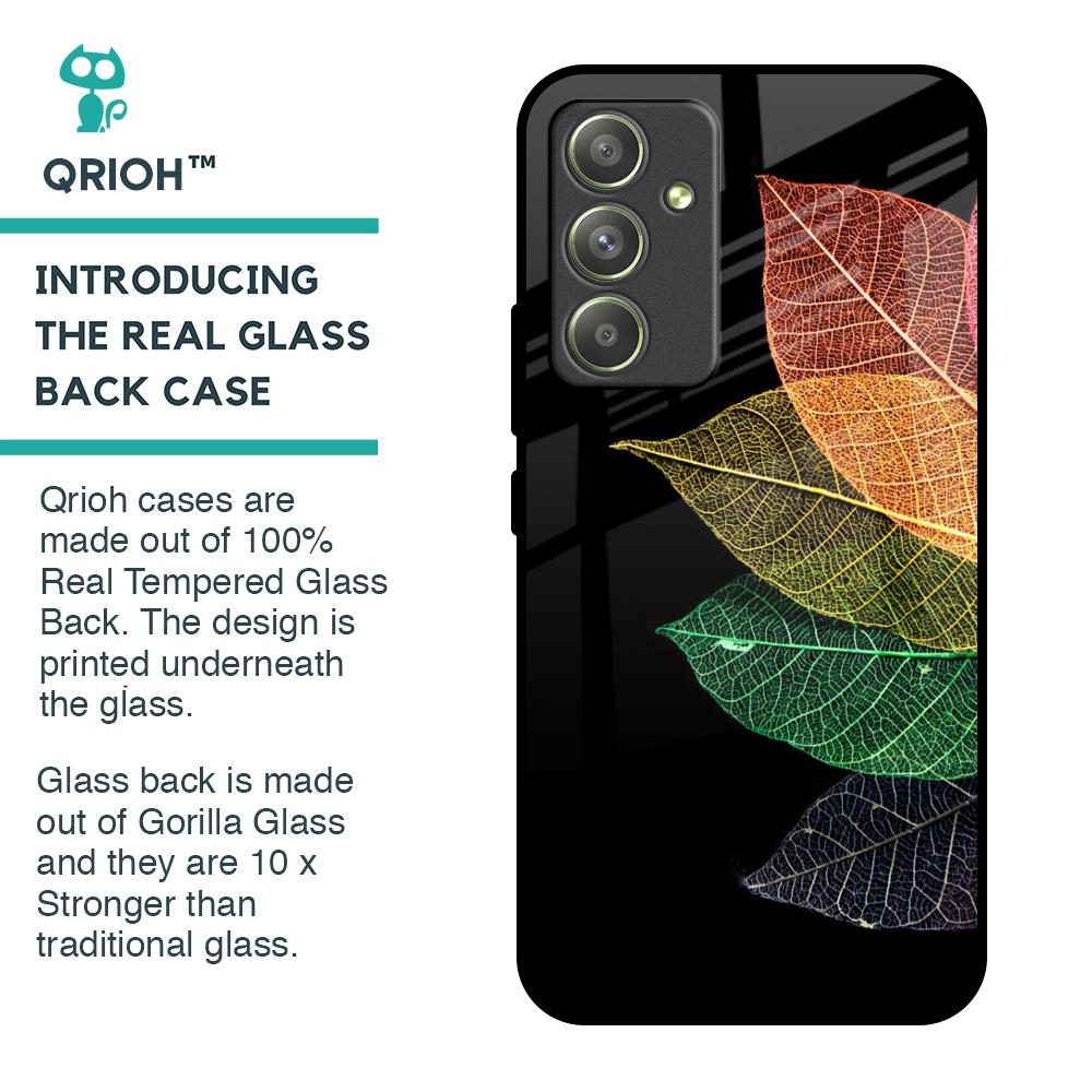 Colorful Leaves Glass Case for Samsung Galaxy A54 5G