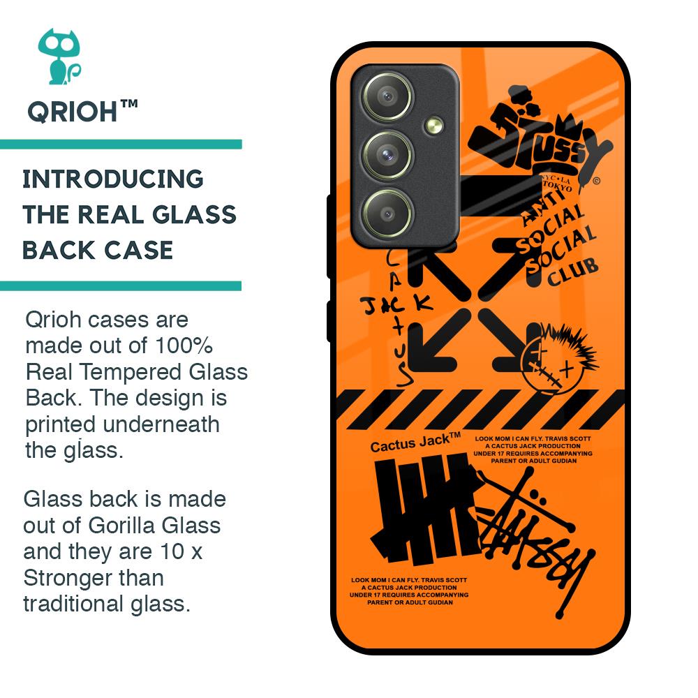 Anti Social Club Glass Case for Samsung Galaxy A54 5G
