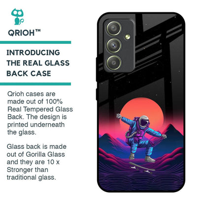 Retro Astronaut Glass Case for Samsung Galaxy A54 5G
