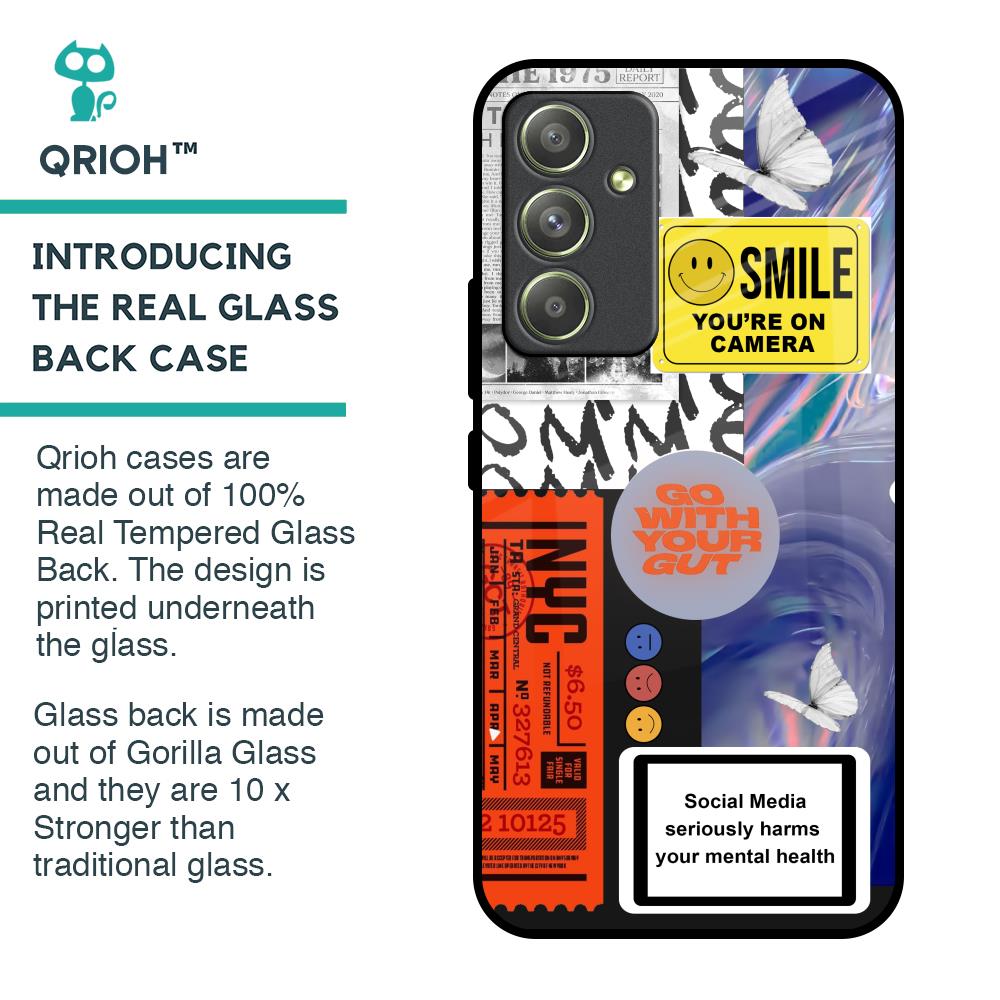 Smile for Camera Glass Case for Samsung Galaxy A54 5G